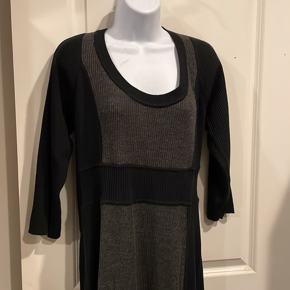 R&K Sweater Dress, Black/Charcoal Gray, size XL - Picture 2 of 6